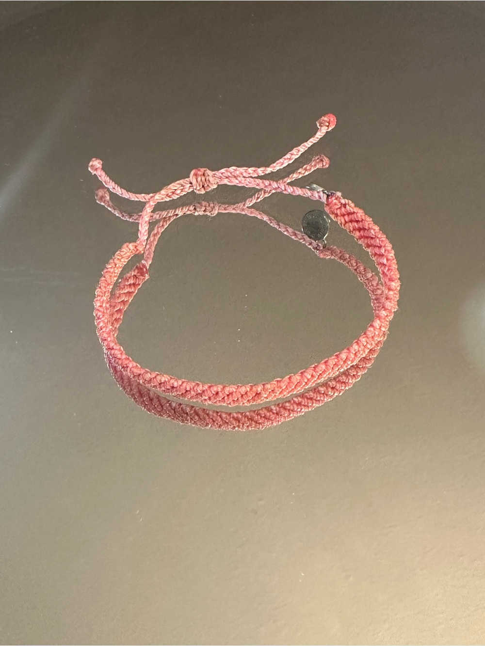 Pura Vida Coral Pink Braided Adjustable Bracelet